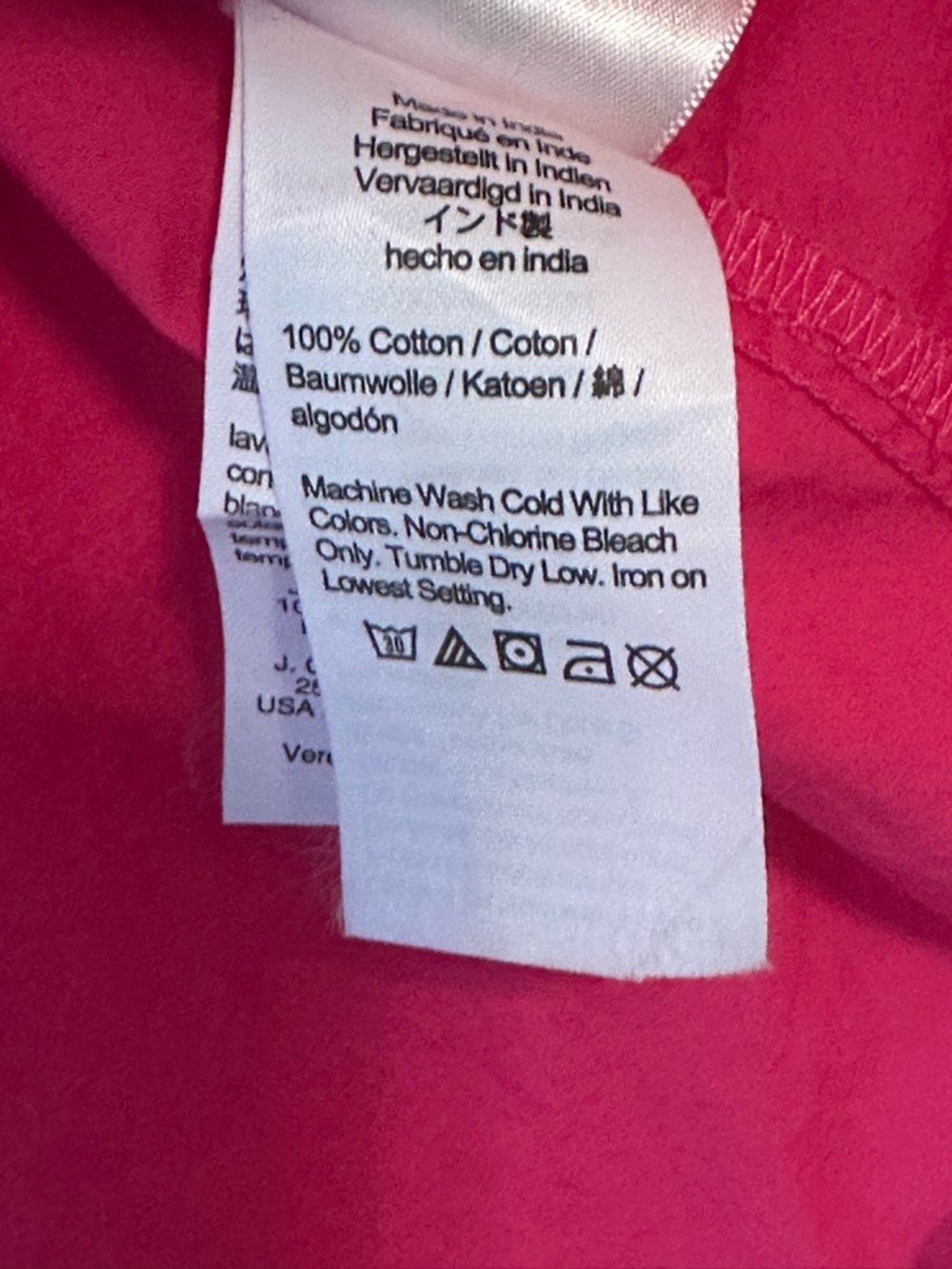 J. Crew Women’s Bright Pink Ruffle Neck Short Sleeve Blouse Sz. M - Picture 4 of 7